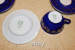 6 Vintage Winterling Germany Cobalt Blue/gold Porcelain Demitasse Cups&8 Saucers