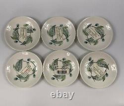 6 Wedgwood Woodbury Bond Shape Demitasse Cups Saucers Espresso MCM Cottagecore