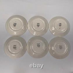 6 Wedgwood Woodbury Bond Shape Demitasse Cups Saucers Espresso MCM Cottagecore