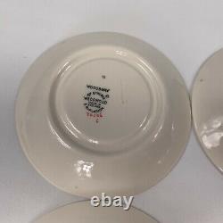 6 Wedgwood Woodbury Bond Shape Demitasse Cups Saucers Espresso MCM Cottagecore