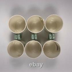 6 Wedgwood Woodbury Bond Shape Demitasse Cups Saucers Espresso MCM Cottagecore