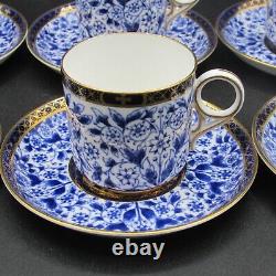 6-vintage Royal Crown Derby Lily demitasse cups and saucers