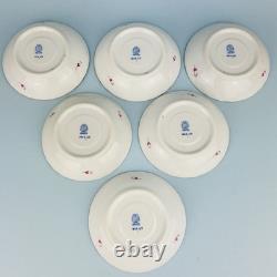 6 x Herend Apponyi Chinese Bouquet Pink Demitasse Coffee Cups & Saucers #1728 AP