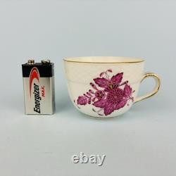 6 x Herend Apponyi Chinese Bouquet Pink Demitasse Coffee Cups & Saucers #1728 AP