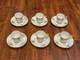 6 X Vtg A. Lanternier & Co. Limoges France Porcelain Demitasse Cup & Saucer Set