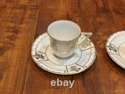 6 x VTG A. Lanternier & Co. Limoges France Porcelain Demitasse Cup & Saucer Set