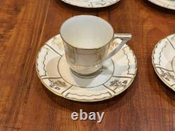 6 x VTG A. Lanternier & Co. Limoges France Porcelain Demitasse Cup & Saucer Set