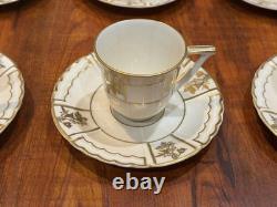 6 x VTG A. Lanternier & Co. Limoges France Porcelain Demitasse Cup & Saucer Set