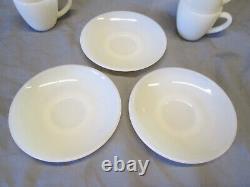 6pc Fire King Anchor Hocking Demitasse Childs Restaurant Ware IVORY Cup Saucer