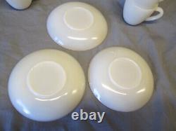 6pc Fire King Anchor Hocking Demitasse Childs Restaurant Ware IVORY Cup Saucer