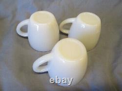 6pc Fire King Anchor Hocking Demitasse Childs Restaurant Ware IVORY Cup Saucer