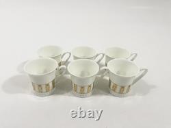 6x Lomonosov Imperial Porcelain Gold Demitasse Coffee Cups, Saucers & Plates