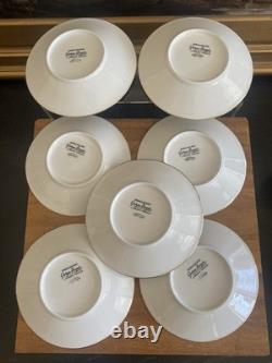(7) GEORGES BOYER Gold Trim DEMITASSE CUPS & SAUCERS Vintage Limoges France
