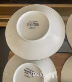 (7) GEORGES BOYER Gold Trim DEMITASSE CUPS & SAUCERS Vintage Limoges France