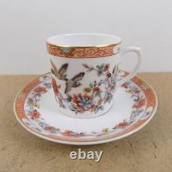 7 Mottahedeh Magnolia & Birds Demitasse Cups & Saucers Vista Alegre Portugal