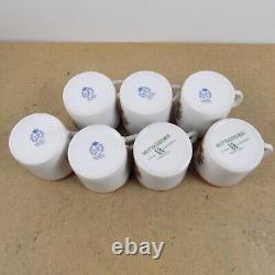 7 Mottahedeh Magnolia & Birds Demitasse Cups & Saucers Vista Alegre Portugal