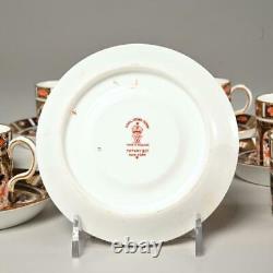 (7) Royal Crown Derby For Tiffany Old Imari 1128 Demitasse Cups & Saucers