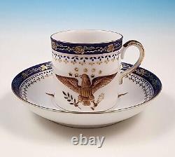 8 Andrea by Sadek Federal Eagle Demitasse Cup Saucer Chinese Export Style 7636