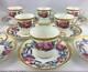 8 Antique Mintons Demitasse Coffee Cups & Saucers Raised Gold And Roses