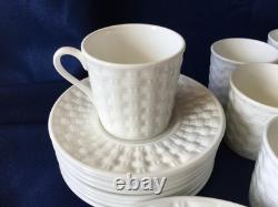 8 Belleek Ireland Everday Basketweave Demitasse Cups & Saucers Mint