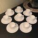 8 Coalport Oceanside 2 1/4 Demitasse Cups & Saucers White Shell Pattern Mint