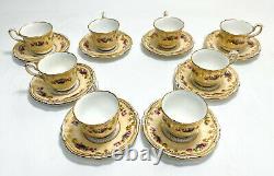 8 Copeland Spode England Porcelain Demitasse Cup & Saucers, circa 1900