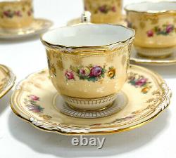 8 Copeland Spode England Porcelain Demitasse Cup & Saucers, circa 1900