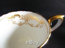 8 Crown Staffordshire Pattern A13044 Cobalt Blue & Gold Demitasse Cup and Saucer