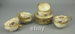 8 Diplomat Rosenthal Ivory Sanssouci Rose Gold Trim Demitasse Cups & Saucers