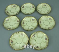 8 Diplomat Rosenthal Ivory Sanssouci Rose Gold Trim Demitasse Cups & Saucers