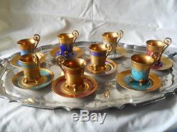 8 Dw Porzellan Manufaktur German Karlsbader Wertarbeit Demitasse Cups Saucers