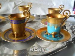 8 Dw Porzellan Manufaktur German Karlsbader Wertarbeit Demitasse Cups Saucers