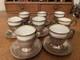 8 Fisher Sterling Demitasse Cups & Saucers With Hutschenreuther Selb Bavaria Liner