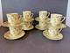 8 Heinrich & Co. Porcelain Coquette Demitasse Cups & Saucers-germany- C. 1930s