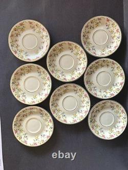 8 HEINRICH & CO. PORCELAIN COQUETTE DEMITASSE CUPS & SAUCERS-GERMANY- c. 1930s