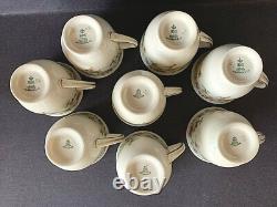 8 HEINRICH & CO. PORCELAIN COQUETTE DEMITASSE CUPS & SAUCERS-GERMANY- c. 1930s