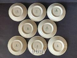 8 HEINRICH & CO. PORCELAIN COQUETTE DEMITASSE CUPS & SAUCERS-GERMANY- c. 1930s