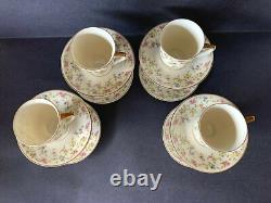8 HEINRICH & CO. PORCELAIN COQUETTE DEMITASSE CUPS & SAUCERS-GERMANY- c. 1930s
