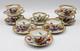 8 Hand Painted Dresden Demitasse Cup & Saucers Flowers, Circa 1920