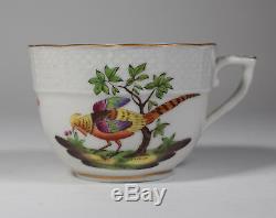 8 Herend Demitasse Cups & Saucers with Rare Bird of Paradise Pattern