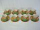 8 Lenox China C303g Demitasse Cups Saucers Gold Encrusted Green Espresso Cup Set