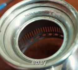 8 Lenox Demitasse Porcelain insert cups, Wallace Sterling Silver Saucer Set, MNS