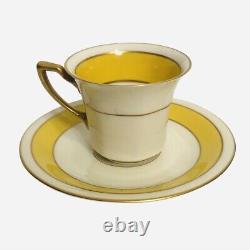 8 Rosenthal Bavaria Ivory Gold Porcelain Demitasse Cup Saucers Dainty Formal