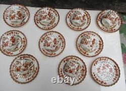 8 Spode Copeland INDIAN TREE Demitasse Cups & Saucers Old Backstamp