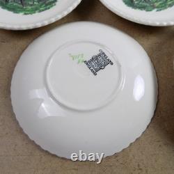 8 Spode Hunt Scenes (Green Ring) Demitasse Cups & Saucers Vintage England