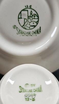 8 Syracuse China Melrose Demitasse Cups Saucers Set Vintage Restaurant Ware Lot