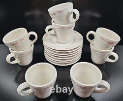 8 Syracuse China Melrose Demitasse Cups Saucers Set Vintage Restaurant Ware Lot