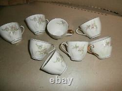 8 Theodore Haviland New York Rosalinde Made America Demitasse Cups & Saucers