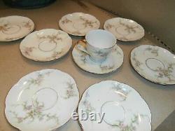 8 Theodore Haviland New York Rosalinde Made America Demitasse Cups & Saucers