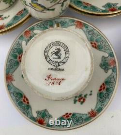8 Vintage Demitasse Cups and Saucers Bailey Banks & Biddle France 7386